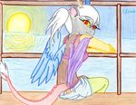  cardstock discord_(mlp) friendship_is_magic hair horn looking_at_viewer my_little_pony smile solo the1king wings 