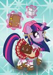  bonniepink book bow equine female feral friendship_is_magic fur glowing hair horn horse long_hair looking_back magic mammal milk multi-colored_hair my_little_pony pony purple_eyes purple_fur purple_hair shoes skirt smile socks solo twilight_sparkle_(mlp) unicorn uniform 