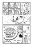  comic food greyscale highres monochrome nagumo_(nagumon) original solo sushi translation_request 