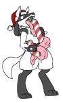  ambiguous_gender anthro candy candy_cane christmas digital_media_(artwork) food hat hi_res holidays hyper hyper_tongue licking long_tongue lucario nintendo pok&eacute;mon pok&eacute;mon_(species) prehensile_tongue saliva santa_hat solo standing tongue tongue_out unknown_artist video_games 