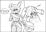 anthro bodily_fluids bottomwear chastity_cage chastity_device choker clothed clothing crossdressing dialogue ear_piercing ear_ring english_description english_text eyewear fellatio femboy fishnet_clothing fishnet_legwear fishnet_thigh_highs fishnet_topwear flat_chastity_cage forced front_view genitals hair hand_on_head he/him/hole hi_res high-angle_view jewelry lagomorph legwear leporid looking_at_viewer low-angle_view luckesha male mammal monochrome navel necklace nikki_(luckesha) no_underwear one_shoulder_out oral penile penis piercing rabbit raised_bottomwear raised_clothing raised_skirt ring_piercing saliva saliva_on_penis sex short_hair simple_background sketch skirt solo tail text thigh_highs topwear underskirt white_background