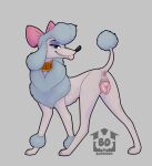 2026 animal_genitalia animal_vulva anus artist_logo artist_name barndog bedroom_eyes blue_body blue_eyeshadow blue_fur bow_on_head butt canid canine canine_genitalia canine_vulva canis chest_tuft digital_drawing_(artwork) digital_media_(artwork) disney domestic_dog eyeshadow female female_feral feral floppy_ears fur fur_tuft genitals georgette_(disney) logo looking_at_viewer lop_ears makeup mammal multi_nipple multicolored_body multicolored_fur narrowed_eyes neck_tuft nipples oliver_and_company paws poodle presenting presenting_anus presenting_hindquarters presenting_vulva quadruped raised_tail seductive shaded sharp_teeth side_view soft_shading solo tail tail_tuft teeth text tongue tongue_out tuft two_tone_body two_tone_fur vulva white_body white_fur