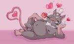 2026 anthro baddie_holly balls flower flower_in_mouth fur genitals grey_body grey_fur heart_symbol hi_res male mammal master_splinter mature_male moobs murid murine nipples overweight overweight_male penis plant rat rise_of_the_teenage_mutant_ninja_turtles rodent rose_(flower) rose_in_mouth simple_background solo teenage_mutant_ninja_turtles