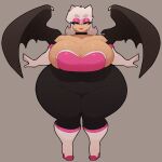 1:1 2026 anthro artist_name bat bat_wings belly big_breasts black_bodysuit black_clothing black_skinsuit bodysuit boots breasts choker cleavage cleavage_overflow clothed clothing eyelashes eyeshadow female footwear gloves green_eyes hair handwear hi_res high_heeled_boots high_heels huge_breasts huge_hips huge_thighs jewelry lips lipstick looking_at_viewer makeup mammal membrane_(anatomy) membranous_wings mole_on_cheek narrowed_eyes navel_outline necklace overweight overweight_female pink_eyeshadow pink_lipstick rouge_the_bat sega shoes skinsuit slightly_chubby slightly_chubby_female solo sonic_the_hedgehog_(series) srnava015 tan_body tan_skin text thick_bottom_lip thick_thighs tight_clothing white_boots white_clothing white_footwear white_gloves white_hair white_handwear wide_hips wings