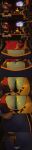 3d_(artwork) absurd_res anthro aquatic bar breasts butt canid canid_demon canine canis clothing comic demon digital_media_(artwork) expansion female final_fantasy final_fantasy_vii fish growth hellaverse hellhound helluva_boss hi_res human long_image loona_(helluva_boss) macro mammal midriff mirova_(cilenomon) mrfreeman98 mythological_canine mythological_creature mythology red_sclera shark square_enix tall_image tavern text tifa_lockhart torn_clothing wolf