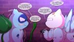 absurd_res axel_the_bulbasaur brick brick_wall bubble bulb bulbasaur dialogue drunk drunk_bubble drunken_baron_(grimitous) duo english_text feral fizz_(grimitous) fur generation_1_pokemon grass_ass_(tepigfan101) hi_res ice icicle male mask nintendo plant pokemon pokemon_(species) shuddering substance_intoxication superhero supervillain tepigfan101 text vines wall_(structure) wearing_mask