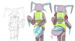 accessory alternate_species ant antennae_(anatomy) anthro arthropod arthropod_abdomen bugbo_(series) clothed clothing english_text furrification hi_res hymenopteran insect male mandibles necktie safety_vest solo text thomas_flyswatter topwear vest wattetete