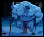 2026 abs anthro big_muscles big_nipples big_pecs bottomwear clothed clothing digital_drawing_(artwork) digital_media_(artwork) forest hi_res humanoid loincloth loincloth_only male mammal melee_weapon mostly_nude mostly_nude_anthro mostly_nude_humanoid mostly_nude_male muscular muscular_anthro muscular_arms muscular_humanoid muscular_male muscular_thighs night nipples otusuni outside partially_clothed partially_clothed_anthro partially_clothed_humanoid partially_clothed_male pecs plant polearm primate sasquatch snow snowing solo spear topless tree weapon yeti