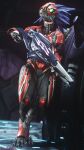 3d_(artwork) 9:16 absurd_res alien alonewolf343 anthro armor avian avian_caruncle blue_body blue_feathers clothed clothed_anthro clothed_female clothing crossed_legs digital_media_(artwork) digitigrade face_covered feather_hair feathered_crest feathers female full_armor fully_clothed fully_clothed_anthro fully_clothed_female glowing glowing_eyes green_eyes gun halo_(series) head_crest headgear helmet hi_res holding_gun holding_object holding_ranged_weapon holding_weapon kig-yar leaning leaning_on_object microsoft needle_rifle pseudo_hair ranged_weapon scalie solo standing t'vaoan weapon xbox_game_studios