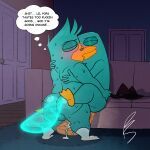 1:1 anthro bodily_fluids cum cum_on_tail disney duo english_text father_(lore) father_and_child_(lore) father_and_son_(lore) genital_fluids hi_res incest_(lore) living_room making_out male male/male male_penetrated mammal monotreme parent_(lore) parent_and_child_(lore) parent_and_son_(lore) penetration perry_the_platypus phineas_and_ferb pj_(platislut) platislut platypus profanity rocky_rakoon son_(lore) son_penetrating_father tail text