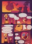 abdominal_bulge after_vore ambiguous_gender anthro beak blush blush_lines bodily_fluids butt comic dialogue eclairscollection eeveelution english_text espeon facepalm floating flustered generation_1_pokemon generation_2_pokemon generation_7_pokemon group heart_symbol hi_res jolteon laugh nintendo pokemon pokemon_(species) speech_bubble sweat sweatdrop tail text trio trumbeak vore