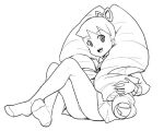  1girl bad_id bow dress drill_hair hair_bow heriyama long_hair looking_at_viewer lowres luna_platz_(mega_man) mega_man_(series) mega_man_star_force_(series) open_mouth pantyhose simple_background smile twin_drills very_long_hair white_background 