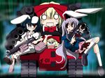  caterpillar_tracks ground_vehicle inaba_tewi kieyza medicine_melancholy military military_vehicle motor_vehicle multiple_girls reisen_udongein_inaba tank touhou 