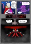 absurd_res blue_body blue_fur canid canine cape clothed clothing comic dialogue digital_media_(artwork) english_text epsilon_(novaarts) fan_character fur generation_1_pokemon generation_4_pokemon generation_6_pokemon headache hi_res human legendary_pokemon lu_(novaarts) male mammal mewtwo nintendo novaarts pain pokemon pokemon_(species) pokemon_mystery_dungeon psychic_powers riolu simple_background spike_chunsoft tail talking_to_another text yveltal
