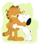 absurd_res anthro beagle canid canine canis courtzside45 domestic_cat domestic_dog duo erection felid feline felis garfield_(series) garfield_the_cat genitals hi_res humanoid_genitalia humanoid_penis hunting_dog kiss_on_lips kissing male male/male mammal nude peanuts_(comic) penis scent_hound snoopy
