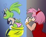 afrosoricid amy_rose anthro being_watched blush butt butt_focus candid clothing duo eulipotyphlan female hedgehog hi_res idw_publishing interrobang looking_at_another looking_at_viewer looking_back looking_back_at_viewer mammal panties peeping phone_camera pink_clothing pink_panties pink_underwear rear_view removing_pants sega sonic_the_hedgehog_(comics) sonic_the_hedgehog_(idw) sonic_the_hedgehog_(series) squaresville standing surge_the_tenrec taking_picture tenrec underwear undressing voyeur