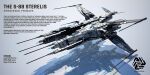  1other 3d advanced_ship_(eve_online) caldari_state_(eve_online) commentary duskie-06 english_commentary english_text eve_online frigate_(eve_online) highres military_vehicle original photoshop_(medium) realistic reflective_floor science_fiction spacecraft tech_3_ship_(eve_online) vehicle_focus 