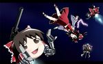  ball_(gundam) cannon gohei gun gundam gundam_ms_igloo hakurei_reimu kusaba_(kusabashiki) mecha parody shide space touhou wallpaper weapon yukkuri_shiteitte_ne 