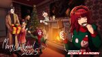  1boy 2025 4girls absurdres animal_ears black_hair black_shirt blonde_hair blue_eyes blue_jacket blunt_bangs blunt_ends blunt_sidelocks bow breasts brown_coat cassidy_amber christmas christmas_tree cleavage coat coffee_mug collared_shirt cup diana_venicia double_bun fireplace food gift grace_madison green_sweater hair_bow hair_bun hand_fan headband high_heels highres holding holding_fan hood hooded_jacket ice_cream jacket japanese_clothes kayura_toshiko kimono long_hair long_sleeves looking_at_viewer low_ponytail low_twintails mug multiple_girls nifast_(greentail) official_art painting_(object) pantyhose pink_eyes pink_hair ponytail project:_eden's_garden rabbit_ears red_bow red_hair red_scarf scarf shirt short_hair sidelocks skirt smile snowman_print stuffed_toy sweater tako0mari tied_jacket trench_coat twintails very_long_hair visor_cap wavy_hair wolfgang_akire 