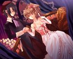  1girl beret couple formal gold hat hetero kanon_(umineko) ringo_apple side_ponytail umineko_no_naku_koro_ni ushiromiya_jessica 