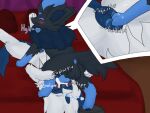 4:3 absol animal_genitalia animal_vulva anonymous_artist anus balls blush blush_lines bodily_fluids canine_genitalia canine_vulva claws cum cum_in_mouth cum_inside cum_on_face cutaway ejaculation female feral fingering generation_3_pokemon generation_5_pokemon genital_fluids genitals hi_res horn irrumatio lying male male/female nintendo on_back onomatopoeia oral pawpads penile penis_in_mouth pokemon pokemon_(species) sex sound_effects tail text throat_swabbing vaginal vaginal_fingering vaginal_fluids vaginal_squirting vulva zorua
