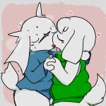 1:1 2025 anthro anthro_on_anthro ardest blue_clothing blue_sweater blue_topwear bottomless bottomless_anthro bottomless_female cave_story clothed clothed_anthro clothed_female clothing digital_media_(artwork) duo eyes_closed facial_scar female female/female female_anthro floppy_ears french_kissing fur green_clothing green_topwear hand_behind_another's_neck hand_behind_neck hand_holding head_tuft heart_symbol kissing lagomorph lop_ears mammal mimiga red_heart scar short_tail standing sue_sakamoto sweater tail tongue tongue_out topwear toroko tuft white_body white_ears white_fur white_tail white_tuft x_scar