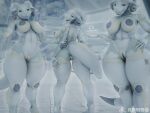 4:3 android anthro bovid bovine european_mythology felid female greek_mythology group harlotta_(kpnbo) hyena kpnbo machine mammal mechanical_arm mechanical_leg minotaur mythology nude nude_anthro nude_female pantherine robot trio