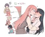  6+girls absurdres anger_vein bang_dream! bang_dream!_it's_mygo!!!!! black_hair black_shirt blue_eyes blue_hair blush brown_hair brown_hoodie cat chihaya_anon collared_shirt commentary_request dress falcorusti furrification furry furry_female goat grey_dress grey_hair hand_on_another's_chin highres hood hoodie kaname_raana kiss_meter_(meme) korean_commentary meme mole mole_under_eye multiple_girls nagasaki_soyo parted_lips pinafore_dress pink_eyes pink_hair plaid_clothes plaid_dress shiina_taki shirt short_hair simple_background sleeveless sleeveless_dress smile takamatsu_tomori togawa_sakiko white_background white_hair white_shirt wolf yahata_umiri yellow_eyes yuri 