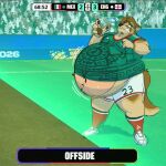 1:1 2026 adidas anthro belly belly_overhang belly_peeking_out big_belly bodily_fluids bottomwear canid canine canis clothed clothed_male clothing colored_sketch coyote digital_media_(artwork) english_text fifa fully_clothed fully_clothed_male hi_res humor male mammal mexico_national_football_team mixed_media morbidly_obese morbidly_obese_anthro morbidly_obese_male obese obese_anthro obese_male overweight overweight_anthro overweight_male photo_background photography_(artwork) shorts sketch soccer soccer_field soccer_jersey soccer_uniform solo sport sportswear sweat tail text uniform wonderpuff_(character) world_cup wwwonderpuff