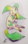 025aki 2026 absurd_res ambiguous_gender blush blush_lines bodily_fluids butt dated drooling eeveelution eyes_closed feral fur generation_4_pokemon hi_res leafeon lying nintendo on_bedding on_side open_mouth paws pokemon pokemon_(species) saliva signature sleeping solo tail tan_body tan_fur tongue