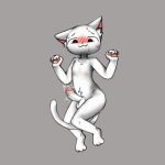 1:1 3_toes 4_fingers accessory animal_humanoid anthro bell blush blush_lines bodily_fluids bulge cat_humanoid domestic_cat enjoyment erection excited feet felid felid_humanoid feline feline_humanoid felis fingerpads fingers front_view furgonomics genital_fluids happy heart_pupils heart_symbol humanoid looking_at_viewer male mammal mammal_humanoid pawpads pink_pawpads pointy_ears precum prick_ears saliva solo sweat sweaty_face tail tail_accessory tail_bell toes xiangpicaica