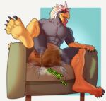 5_fingers 5_toes abdl abs abstract_background absurd_res accipitrid accipitriform anthro arm_tuft armchair armrest aroused aroused_face aroused_male aroused_smile avian beak belly biped bird black_claws black_eyes black_finger_claws black_talons black_toe_claws blort blue_background blue_cere blue_safety_pin bodily_fluids braviary bubble bulge bulging_diaper cere_(anatomy) chair cheek_tuft chest_tuft claws cloth_diaper clothed clothing colored colored_feces cum cum_bubble cum_drip cum_in_clothing cum_in_diaper cum_on_armchair cum_on_chair cum_puddle cum_through_clothing cum_through_diaper diaper diaper_bulge diaper_fetish diaper_only digital_drawing_(artwork) digital_media_(artwork) dripping eagle ejaculation erection erection_in_diaper excessive_bodily_fluids excessive_cum excessive_genital_fluids facial_tuft fan_character feather_hair feather_tuft feathered_crest feathers feces feet finger_claws fingers full_diaper furniture generation_5_pokemon genital_fluids glistening glistening_bodily_fluids glistening_cum glistening_eyes glistening_genital_fluids glistening_saliva glistening_tongue green_chair green_feces green_text grey_abs grey_arms grey_belly grey_body grey_chest grey_face grey_feathers grey_legs grey_pecs grey_torso gripping_chair hair hands_on_chair head_crest hi_res holding_chair holding_object humanoid_feet humanoid_hands leaking_cum leaking_diaper leaning leaning_backward leg_tuft looking_pleasured male multicolored_arms multicolored_body multicolored_crest multicolored_face multicolored_feathers multicolored_legs multicolored_torso muscular muscular_anthro muscular_arms muscular_legs muscular_male nado_soarian neck_muscles neck_tuft nintendo on_chair onomatopoeia open_beak open_mouth open_smile orgasm orgasm_face orgasm_from_pooping pecs pink_tongue plantigrade pokemon pokemon_(species) pokemorph pooping pseudo_hair raised_leg red_arms red_back red_body red_feathered_crest red_feathers safety_pin saliva saliva_drip saliva_string scatplay scuted_arms scuted_feet scuted_hands scuted_legs scutes simple_background sitting sitting_on_armchair sitting_on_chair smile soiled_diaper soiling soiling_diaper solo sound_effects splort spread_legs spreading syeenyeen talon_hands talons tan_diaper tan_feather_hair tan_hair tan_pseudo_hair tenting text toe_claws toes tongue tongue_out topless tuft unclean_diaper unusual_feces used_diaper using_diaper wearing_diaper wet wet_clothing white_background white_feathered_crest yellow_arms yellow_beak yellow_feet yellow_hands yellow_legs yellow_scutes