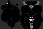 absurd_res ambiguous_gender anon anthro anus balls big_balls big_butt big_muscles big_pecs biped black_balls black_body black_ears black_fur black_nipples bodily_fluids butt cum cum_in_ass cum_inside cum_on_chest cum_on_face darkner deltarune disembodied_hand duo faceless_character feet freeposers_(artist) friend_(deltarune) front_view fur genital_fluids genitals grey_background hands_behind_head heterochromia hi_res huge_butt humanoid_feet male male/ambiguous multiple_poses muscular muscular_male nipples pecs perineum pink_eyes plantigrade pointed_tail pose raised_foot rear_view red_anus signature simple_background smile smiling_at_viewer solo_focus stretched_anus tail teeth undertale_(series) unusual_anatomy unusual_tail yellow_eyes