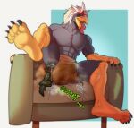 5_fingers 5_toes abdl abs abstract_background absurd_res accipitrid accipitriform anthro arm_tuft armchair armrest aroused aroused_face aroused_male aroused_smile avian beak belly biped bird black_claws black_eyes black_finger_claws black_talons black_toe_claws blort blue_background blue_cere blue_safety_pin bodily_fluids braviary bristol_type_4 bubble bulge bulging_diaper cere_(anatomy) chair cheek_tuft chest_tuft claws cloth_diaper clothed clothing colored colored_feces cum cum_bubble cum_drip cum_in_clothing cum_in_diaper cum_on_armchair cum_on_chair cum_puddle cum_through_clothing cum_through_diaper diaper diaper_blowout diaper_bulge diaper_fetish diaper_only digital_drawing_(artwork) digital_media_(artwork) dripping eagle ejaculation erection erection_in_diaper excessive_bodily_fluids excessive_cum excessive_feces excessive_genital_fluids facial_tuft fan_character feather_hair feather_tuft feathered_crest feathers feces feces_blowout feces_on_body feces_on_butt feces_on_chair feces_pile feet finger_claws fingers full_diaper furniture generation_5_pokemon genital_fluids glistening glistening_bodily_fluids glistening_cum glistening_eyes glistening_genital_fluids glistening_saliva glistening_tongue green_chair green_feces green_text grey_abs grey_arms grey_belly grey_body grey_chest grey_face grey_feathers grey_legs grey_pecs grey_torso gripping_chair hair hands_on_chair head_crest hi_res holding_chair holding_object humanoid_feet humanoid_hands leaking_cum leaking_diaper leaning leaning_backward leg_tuft looking_pleasured male multicolored_arms multicolored_body multicolored_crest multicolored_face multicolored_feathers multicolored_legs multicolored_torso muscular muscular_anthro muscular_arms muscular_legs muscular_male nado_soarian neck_muscles neck_tuft nintendo on_chair onomatopoeia open_beak open_mouth open_smile orgasm orgasm_face orgasm_from_pooping pecs pink_tongue plantigrade pokemon pokemon_(species) pokemorph pooping pseudo_hair raised_leg red_arms red_back red_body red_feathered_crest red_feathers safety_pin saliva saliva_drip saliva_string scatplay scuted_arms scuted_feet scuted_hands scuted_legs scutes simple_background sitting sitting_in_feces sitting_on_armchair sitting_on_chair smile soft_feces soiled_diaper soiling soiling_diaper solo sound_effects splort spread_legs spreading syeenyeen talon_hands talons tan_diaper tan_feather_hair tan_hair tan_pseudo_hair tenting text toe_claws toes tongue tongue_out topless tuft unclean_diaper unusual_feces used_diaper using_diaper wearing_diaper wet wet_clothing white_background white_feathered_crest yellow_arms yellow_beak yellow_feet yellow_hands yellow_legs yellow_scutes