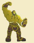 4:5 anthro armpit_hair barazoku blizzard_entertainment body_hair boots chest_hair clothed clothing facial_hair flexing footwear green_body green_skin hi_res humanoid_pointy_ears looking_at_viewer male muscular muscular_anthro muscular_male nipples orc pointy_ears rickleone shoes simple_background thrall thrall_(warcraft) topless topless_anthro topless_male tusks warcraft white_background