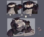 anthro archie_comics boxers_(clothing) claws clock clothing comic domestic_cat duo erection erection_under_clothing feet felid feline felis finger_claws foot_fetish foot_on_belly foot_on_face footrest fur furniture hairy hi_res humanoid hypnosis hypnotizing_viewer male male/male mammal mind_control musclegut muscular newtmoss nipples overweight pecs pocketwatch purple_body purple_fur scar sega smalls_the_cat smile sofa sonic_the_hedgehog_(archie) sonic_the_hedgehog_(comics) sonic_the_hedgehog_(series) striped_body striped_fur stripes underwear watch yellow_sclera