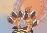 avian bird claws feet feral first_person_view foot_focus generation_6_pokemon hi_res looking_at_viewer lulon nintendo paws pokemon pokemon_(species) tagme talonflame talons toes