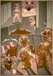 absurd_res ambiguous_gender anthro bathroom breasts comic deer eating_feces feces feces_in_mouth feces_in_pussy feces_on_face feces_pile female found_feces hi_res mammal nude orgasm orgasm_face public_restroom scatplay scaty solo