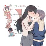  6+girls absurdres bang_dream! bang_dream!_it's_mygo!!!!! black_hair black_shirt blue_eyes blue_hair blue_hoodie blue_shorts blush brown_hair brown_hoodie cat chihaya_anon closed_eyes collared_shirt commentary_request falcorusti furrification furry furry_female goat grey_hair grey_skirt heart highres hood hoodie kaname_raana kiss kiss_meter_(meme) korean_commentary meme multiple_girls nagasaki_soyo parted_lips pink_eyes pink_hair shiina_taki shirt short_hair shorts simple_background skirt spoken_heart takamatsu_tomori togawa_sakiko two-tone_hoodie white_background white_hair white_shirt wolf yahata_umiri yellow_eyes yellow_hoodie yuri 