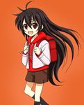  backpack bad_id bad_pixiv_id bag black_hair kuhouin_murasaki kure-nai long_hair randoseru red_eyes solo yanagi_kawa 