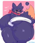 2026 4:5 aliasing anthro arm_tuft big_breasts big_ears big_tail black_body black_eyebrows black_eyes black_fur black_nose black_tail bluebambo bodily_fluids breasts canid canine casualties:_unknown cheek_tuft colored digital_drawing_(artwork) digital_media_(artwork) dipstick_tail directional_arrow elbow_tuft embarrassed english_text expie_(gunsawian) eyebrow_through_hair eyebrows facial_tuft featureless_breasts featureless_crotch female female_anthro fox fur glistening glistening_eyes gunsawian hair handpaw head_tuft hi_res huge_tail humor hybrid hyper hyper_pregnancy line_art mammal markings mature_female murid murine natural_breasts orange_sclera orange_tail_tip orange_tongue paws pink_background portrait pregnant pupils rat red_scarf rodent scarf shadow shoulder_tuft simple_background slightly_chubby slightly_chubby_female snout solo sweat sweaty_breasts tail tail_markings text thick_thighs tongue translucent translucent_hair tuft white_background wide_eyed wrapping