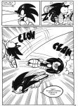 anthro ayamepso clothing comic dialogue english_text eulipotyphlan gloves handwear hedgehog male male_anthro mammal monochrome pinball sega solo sonic_the_hedgehog sonic_the_hedgehog_(series) spiral spiral_eyes text white_clothing white_gloves white_handwear