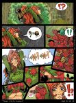 akabur armor balls breasts clothed clothing comic elf english_text female forest gauntlets genitals gloves goblin group hands_behind_head handwear hi_res holding_object holding_weapon humanoid jewelry magic male necklace not_furry nude outside penis plant pointy_ears profanity red_body red_skin size_difference skull_necklace speech_bubble text thought_bubble tree undressing_another warhammer_(weapon) weapon