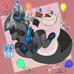 1:1 algid_(shockingfield123) animal_genitalia animal_penis animal_vulva balls birthday canine_genitalia canine_penis canine_vulva clothing eeveelution feral frazy generation_4_pokemon genitals glaceon hat headgear headwear herm intersex looking_at_viewer male nintendo one_eye_closed party_hat penis pokemon pokemon_(species) solo vulva wink winking_at_viewer