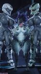 3_fingers 3_toes 3d_(artwork) 9:16 abs absurd_res alien alonewolf343 anthro arm_feathers arm_tuft armor athletic athletic_anthro athletic_female avian avian_caruncle balls beak big_balls big_breasts big_penis blue_body blue_feathers breasts clothed clothed_human clothing covering covering_crotch covering_vulva digital_media_(artwork) digitigrade faceless_character faceless_gynomorph faceless_human faceless_intersex feather_hair feathered_crest feathers feet female female_anthro fingers flaccid genitals grey_body grey_scales gynomorph gynomorph_human halo_(series) head_crest headgear helmet hi_res huge_breasts huge_penis human intersex intersex_human kig-yar looking_down mammal microsoft nervous nervous_look nipples non-mammal_breasts non-mammal_nipples nude nude_anthro nude_female penis pseudo_hair pupils scales scalie sitting skinsuit slit_pupils standing t'vaoan thick_thighs tight_clothing toes tuft wide_hips xbox_game_studios xenophilia yellow_eyes