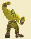 4:5 accessory anthro armpit_hair balls barazoku blizzard_entertainment body_hair boots chaps chest_hair clothing cock_ring crotchless_bottomwear crotchless_clothing facial_hair flaccid flexing footwear foreskin genital_piercing genitals glans green_body green_skin hi_res humanoid_pointy_ears jewelry looking_at_viewer male muscular muscular_anthro muscular_male nipples orc partially_retracted_foreskin penis penis_accessory penis_jewelry penis_piercing piercing pointy_ears prince_albert_piercing rickleone shoes simple_background thrall thrall_(warcraft) tusks warcraft white_background