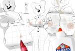 2026 anthro anus areola bear big_breasts biped black_eyes black_nose blush breasts cartoon_network exposed_breasts female female_anthro genitals huge_breasts mammal nipples open_mouth paper_creature penetration pink_areola pink_nipples smewed standing teri_(tawog) the_amazing_world_of_gumball vaginal vaginal_penetration vulva white_body