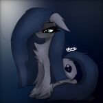 1:1 2026 abstract_background absurd_res blue_eyes blue_hair blue_mane blue_tail cutie_mark digital_drawing_(artwork) digital_media_(artwork) digital_painting_(artwork) earth_pony english_text equid equine eye_bags eyebrows eyelashes eyelashes_through_hair female feral floppy_ears fluffy fluffy_chest fluffy_ears fur gradient_background grey_body grey_fur hair half-closed_eyes hasbro hi_res horse leg_scar mammal mane messy messy_fur messy_hair minkie_pie muffins_(fanfic) my_little_pony mythological_creature mythological_equine mythology narrowed_eyes painting_(artwork) pony sad scar scars_all_over self-harm_scars signature simple_background sitting solo tail text thick_eyelashes thigh_scar translucent translucent_hair worny