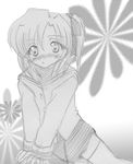  bad_id bad_pixiv_id clannad genderswap genderswap_(mtf) greyscale hair_ribbon hikarizaka_private_high_school_uniform monochrome ribbon school_uniform solo sunohara_youko thighhighs 