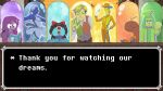 1_eye 2026 absurd_res accessory ambiguous_gender anthro aqua_(deltarune) black_hair blonde_hair blue_(deltarune) blue_body blue_skin book bottomwear boxing_gloves chef_hat closed_smile clothing container cowboy_hat dancewear deltarune detailed_background dialogue dialogue_box digital_drawing_(artwork) digital_media_(artwork) elemental_creature english_description english_text eyes_closed eyewear female flora_fauna flower flower_creature flowery_(deltarune) fur gesture glass glass_container glasses green_(deltarune) green_body green_hair green_skin group gun hair handgun handwear hat headband headgear headwear hi_res holding_book holding_gun holding_handgun holding_object holding_ranged_weapon holding_revolver holding_weapon humanoid long_hair looking_at_viewer male mammal mouse mouth_closed murid murine open_mouth orange_(deltarune) orange_body orange_fur orange_hair plant purple_body purple_hair purple_skin ranged_weapon reading reading_book red_eyes revolver rodent seth_(deltarune) seven_flowers shellyt98 short_hair skirt sleeping smile smiling_at_viewer sound_effects tail teal_body teal_hair teal_skin text tutu undertale_(series) vowelless vowelless_sound_effect waving waving_at_viewer weapon wearing_glasses yellow_(deltarune) yellow_body yellow_skin zzz
